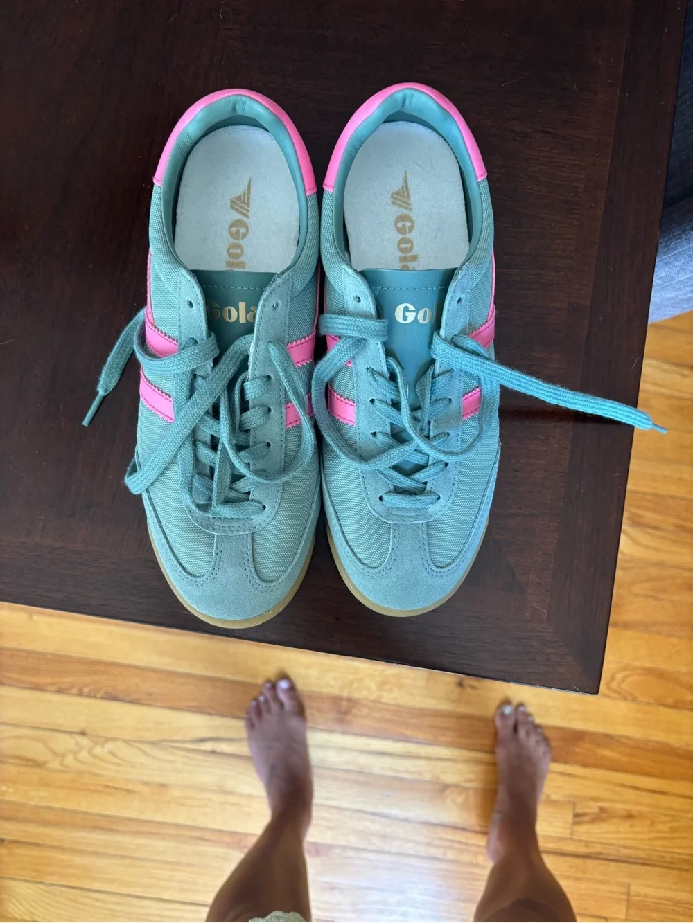 Gola Tornado Sneakers in Sage Green and White